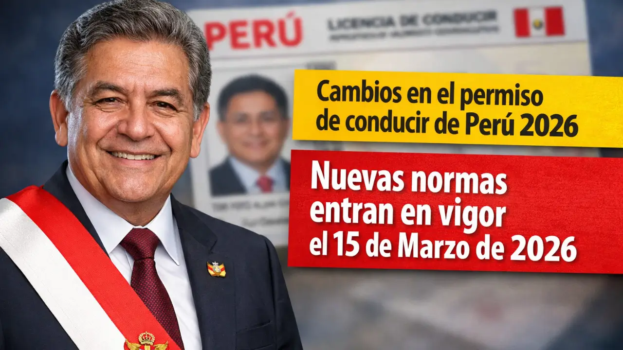 Cambios en el permiso de conducir de Perú 2026 – Nuevas normas entran en vigor el 15 de Marzo de 2026