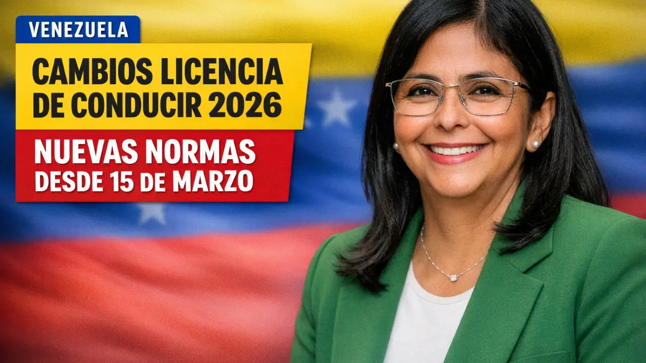 Cambios en el permiso de conducir en Venezuela 2026 – Nuevas normas entran en vigor el 15 de Marzo